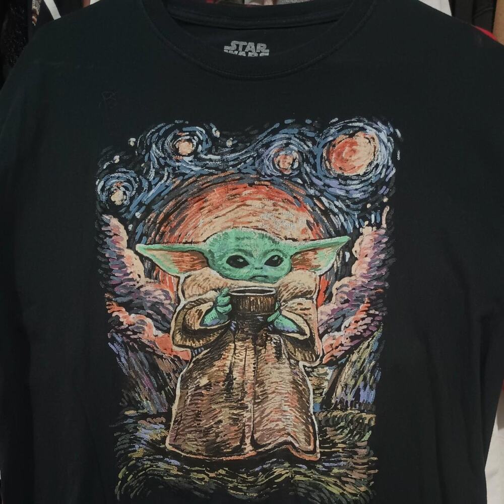Mandalorian star wars grogu starry